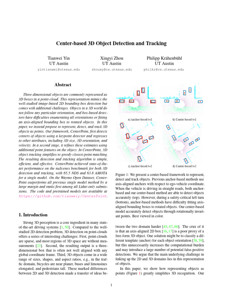 CenterPoint: 3D Object Detection 2021 | PDF | Applied Mathematics ...