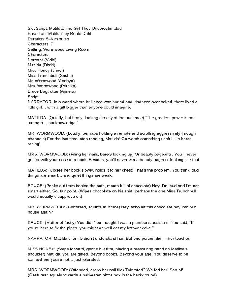 Skit | PDF | British Children's Novels | British Children's Books