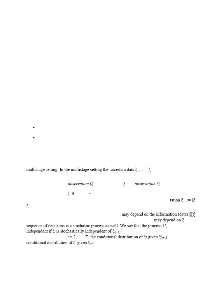 Multi-Stage Stochastic Programming in Finance | PDF | Probability ...