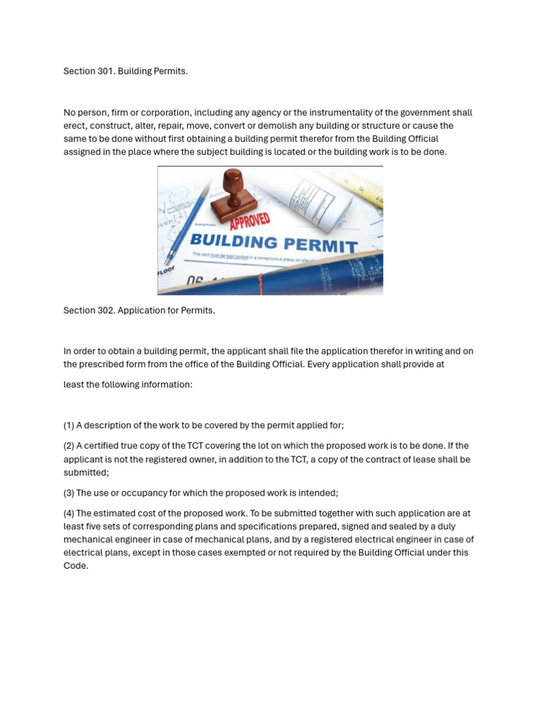 Building Permit Application Guidelines | PDF | Specification (Technical ...