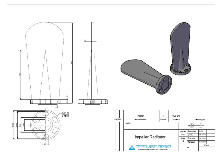 Spesifikasi Impeller Radiator SUS 316 | PDF