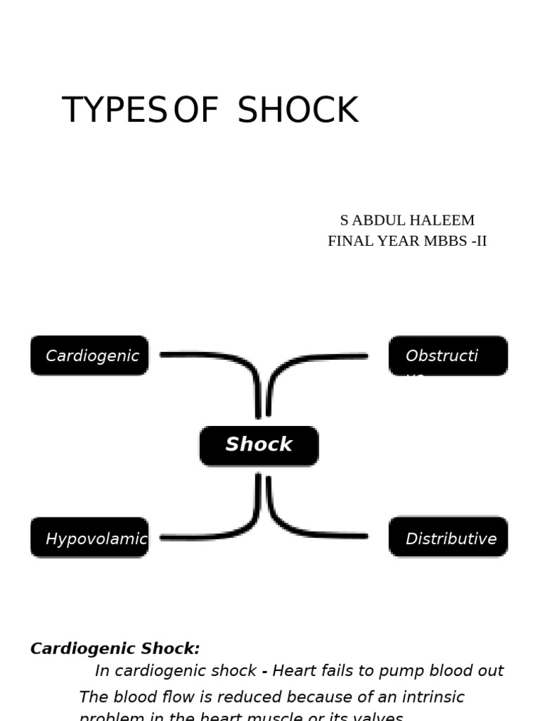 Types of Shock | PDF | Shock (Circulatory) | Heart