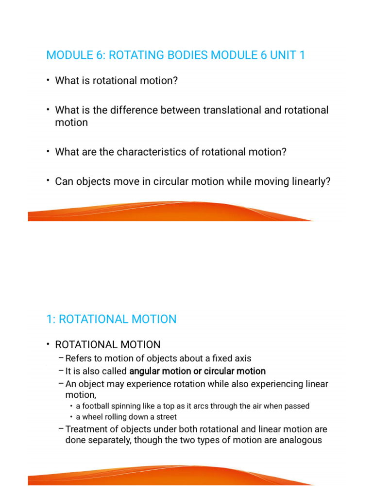 Physics Module 6 Unit 1-3 | PDF | Rotation Around A Fixed Axis ...