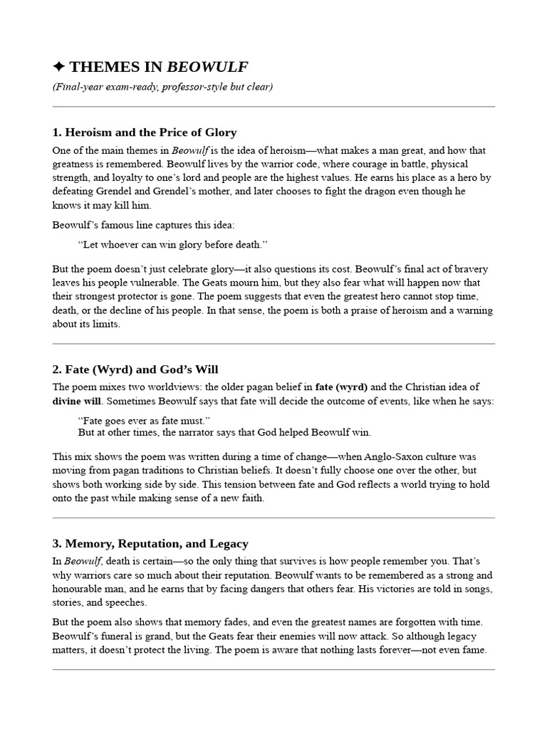 Beowulf Summary - College Transitions, image size:768x1024