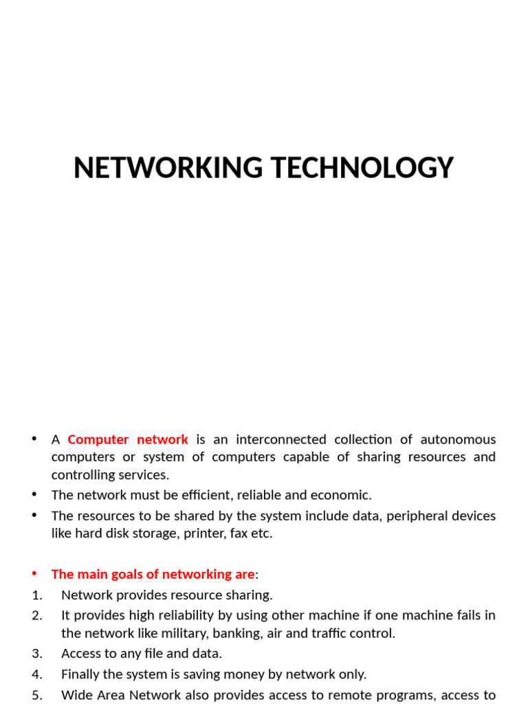 Networking Technology | PDF | Transmission Medium | Computer Network