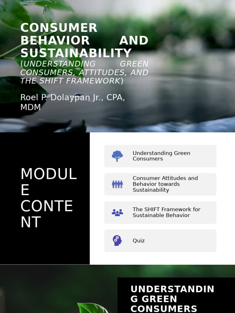 Understanding Green Consumer Behavior | PDF | Sustainability | Behavior