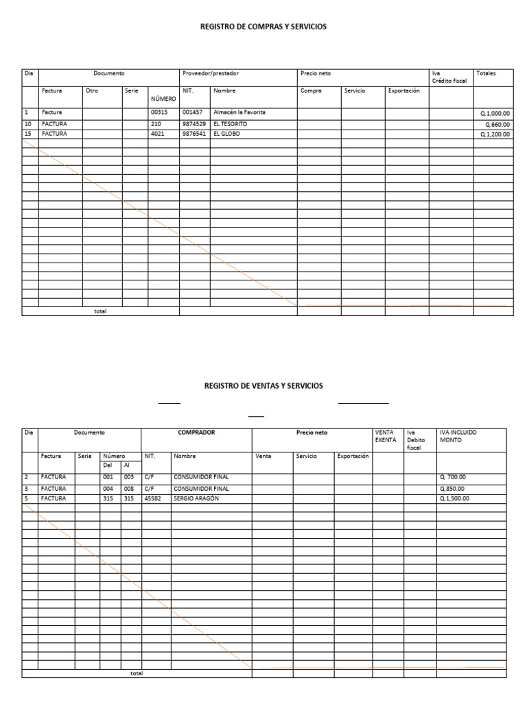 Registro de Compras y Ventas con IVA | PDF | Factura | Impuesto al ...