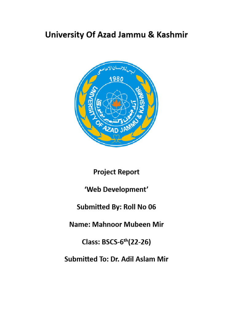 Webdev Report | PDF
