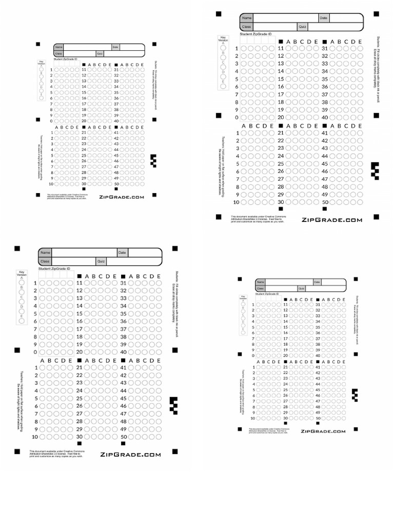 Answer Sheet | PDF