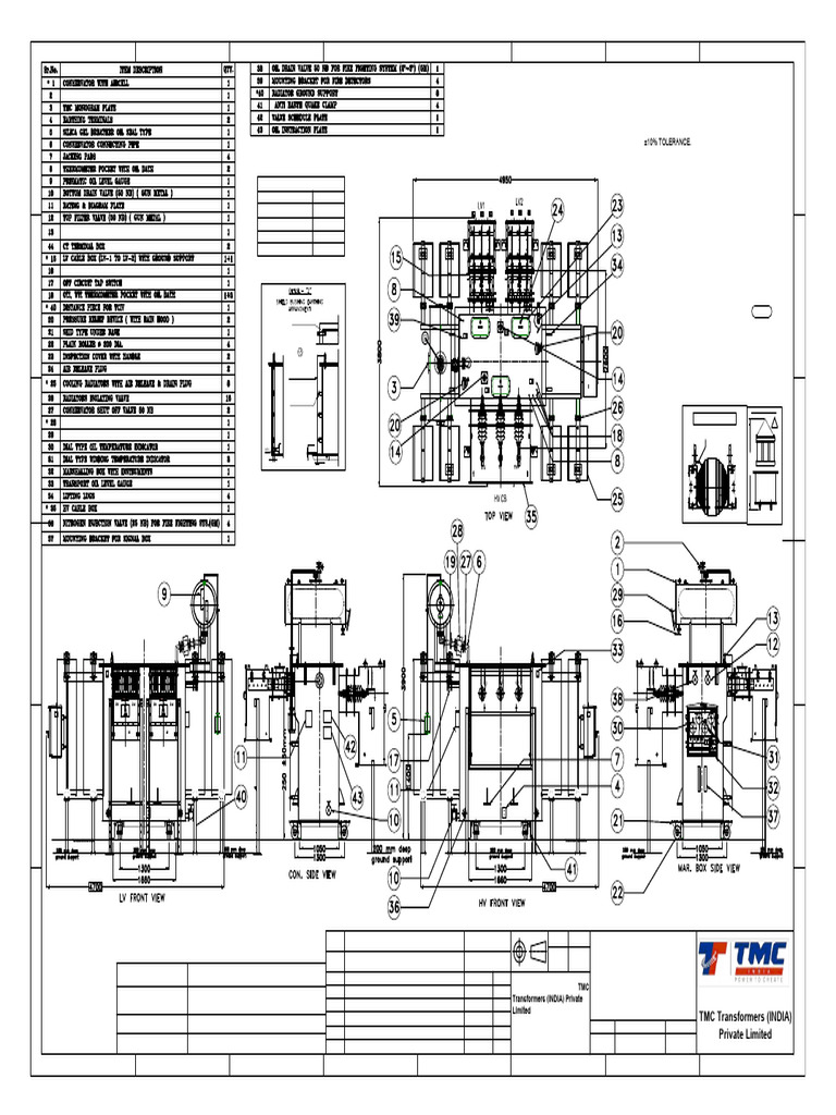 Transformer General Arrangement Details | PDF | Equipment | Electrical ...