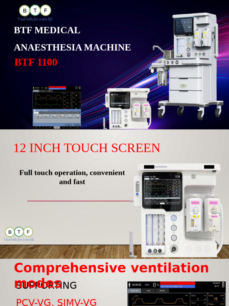 Product Introduction - BTF Medical Anaesthesia Machine - BTF 1100 | PDF