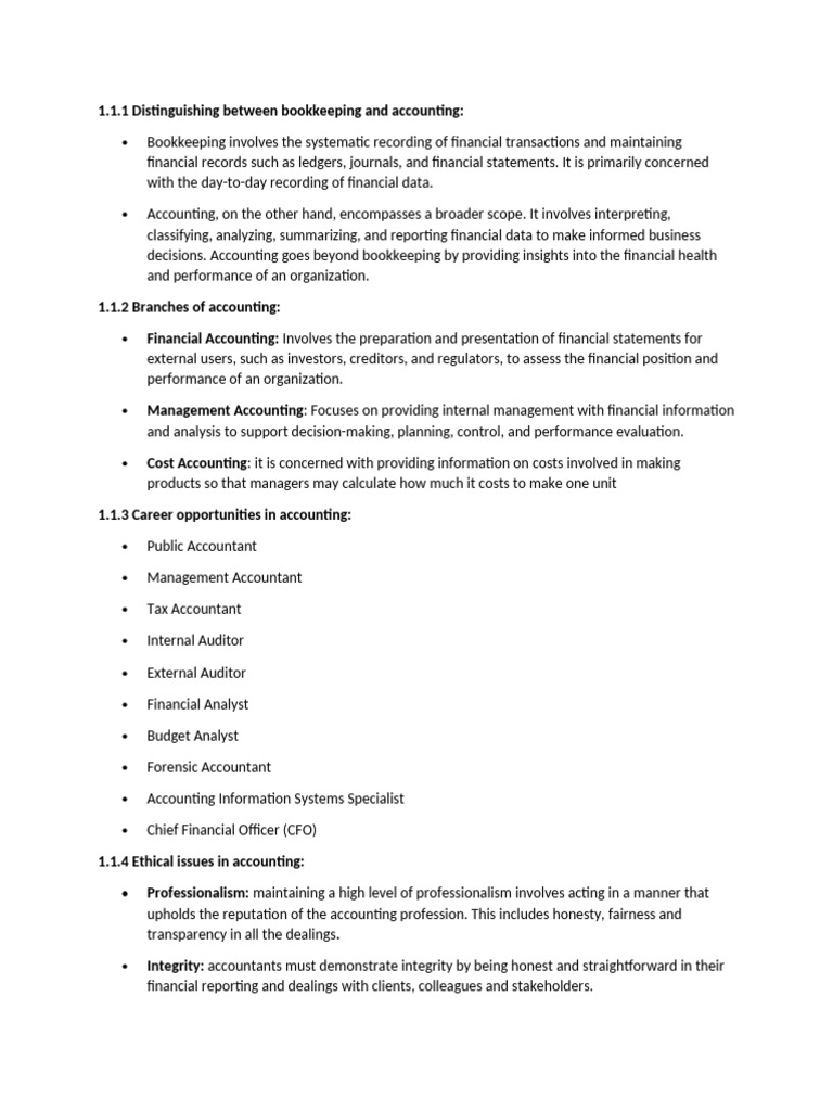Bookkeeping vs Accounting Explained | PDF | Debits And Credits | Equity ...
