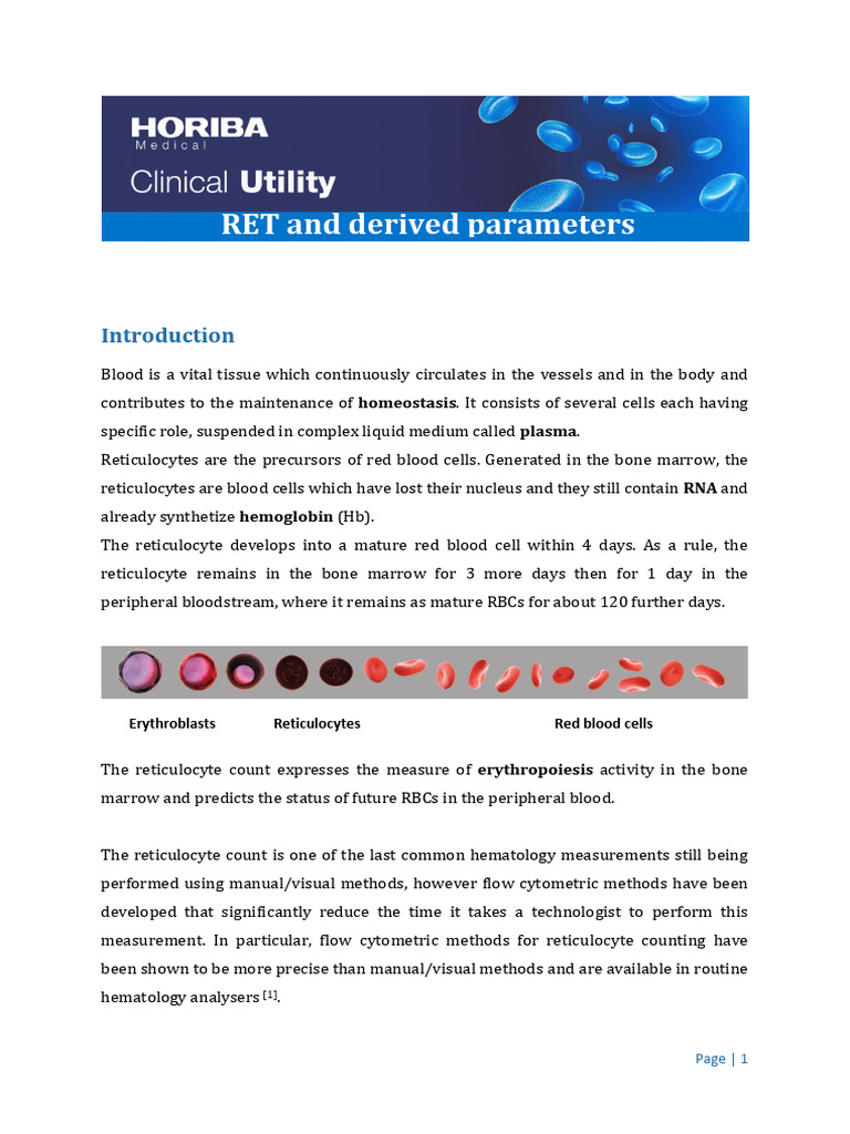 Reticulocyte Counting Methods in Hematology | PDF | Anemia | Red Blood Cell