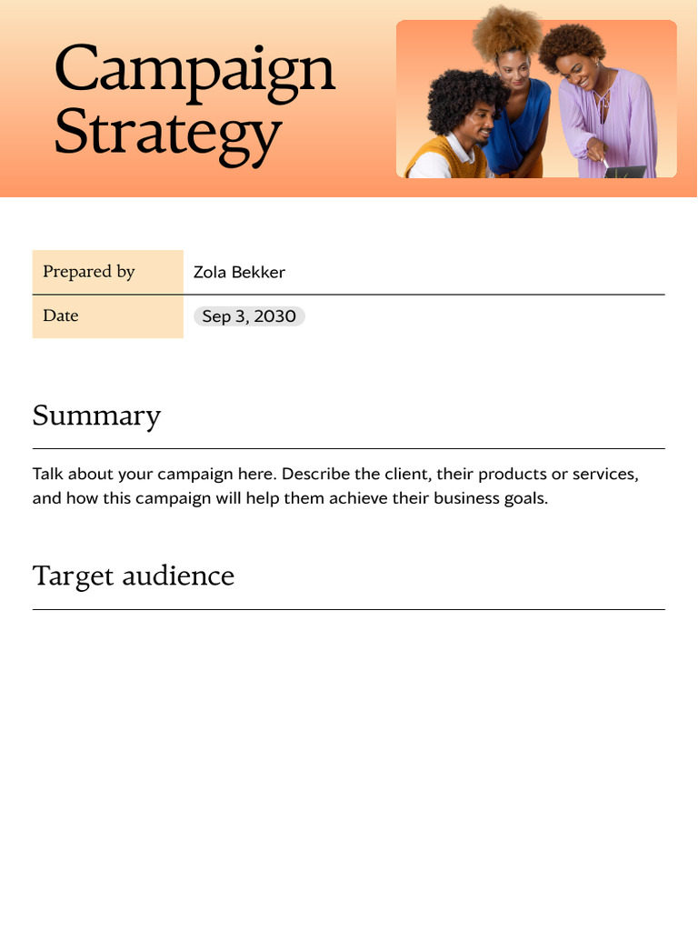 Freelance Campaign Strategy Set | PDF | Brand