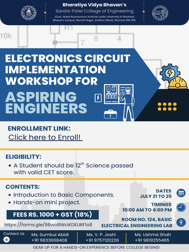 Electronics Circuit Workshop for Engineers | PDF