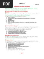 Download Nebosh IGC Element 3 Organizing Health and Safety Notes by kkalvi SN90023194 doc pdf