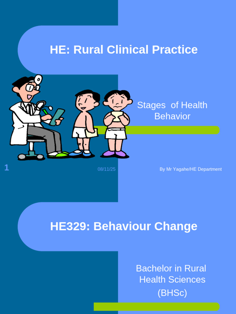 7c - Stages of Health Behavior Change | PDF | Behavioural Sciences ...