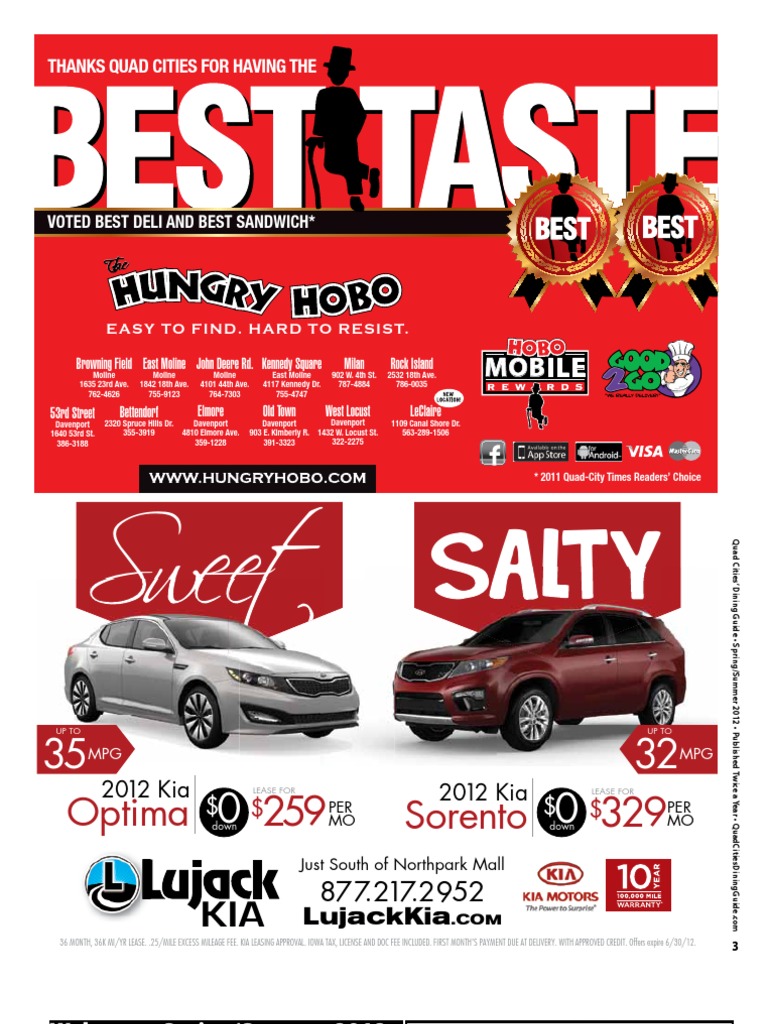 Quad Cities' Dining Guide Spring Summer 2012 PDF Lunch Bar