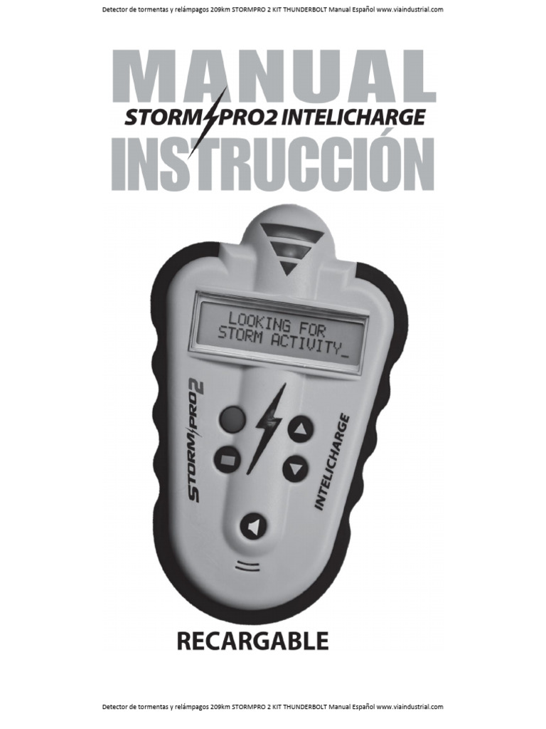 Manual del Detector STORMPRO 2 209km | PDF
