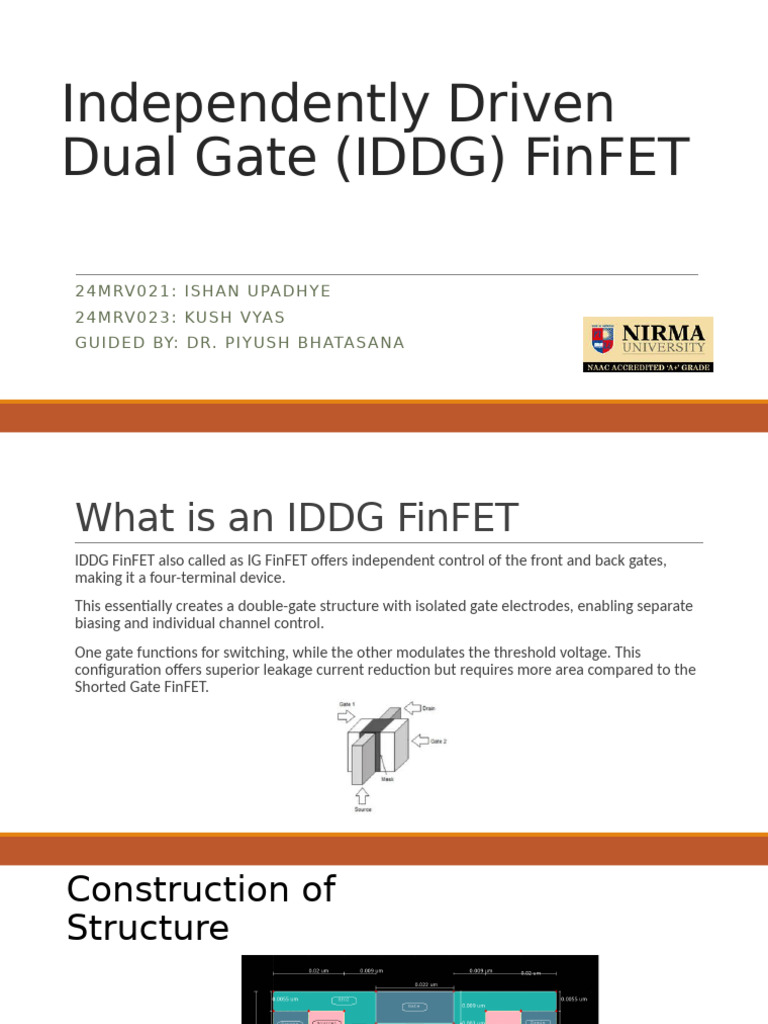 Independently Driven Dual Gate (IDDG) FinFET | PDF
