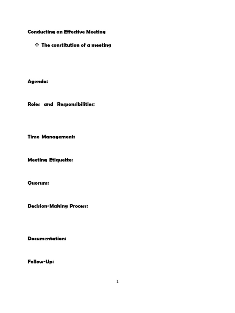 Writing Meeting Records for 'Three Meetings' | PDF | Agenda (Meeting ...