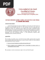 Estudo Dirigido Sobre Beccaria