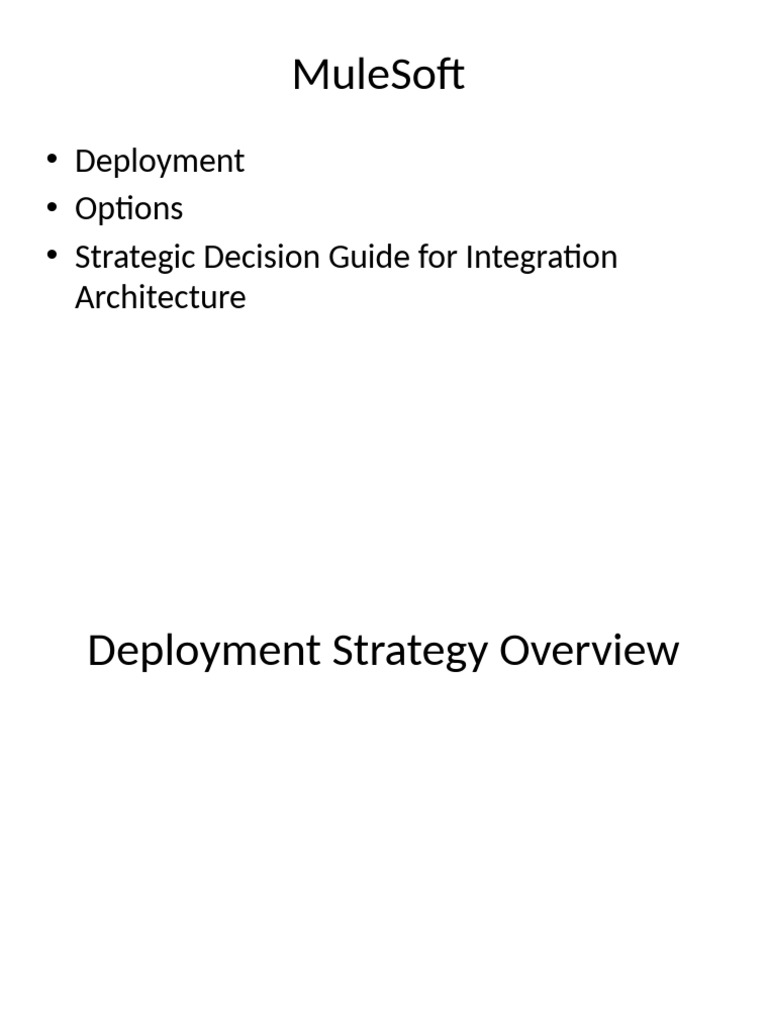 MuleSoft Deployment Options | PDF