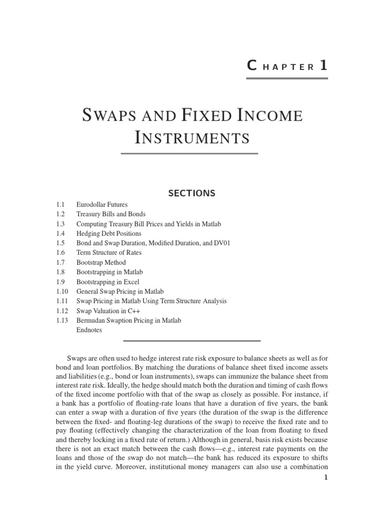 Swaps and Bonds Duration, Bootstrapping, Hedging PDF Bond