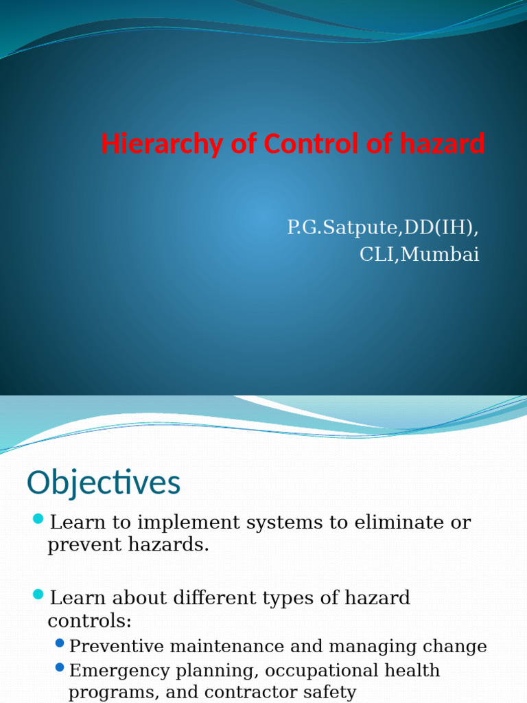 Hazard Control Strategies Explained | PDF | Personal Protective ...