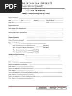Surgical Preference Card Template | PDF