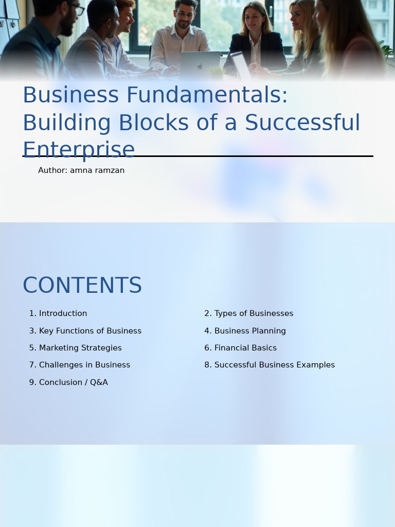 Business Fundamentals Buildi | PDF | Business | Marketing