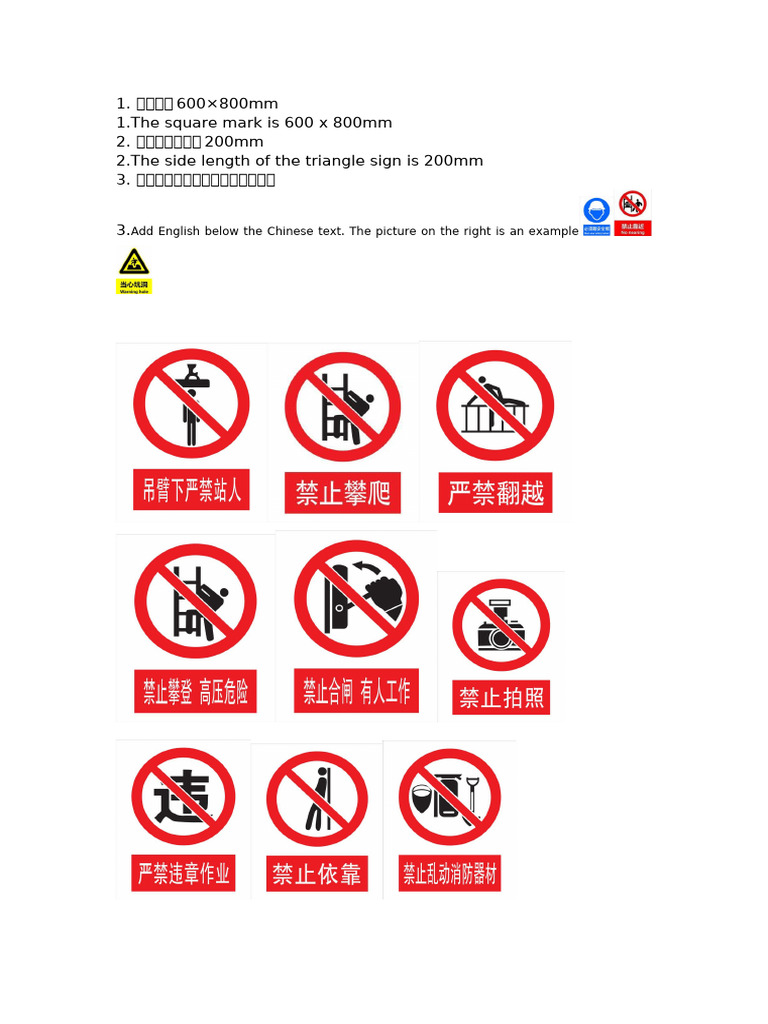 Square and Triangle Sign Specifications | PDF