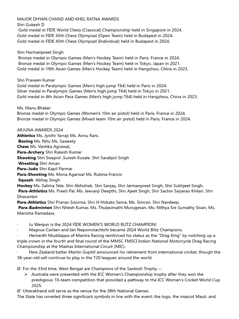 Jan To May CA 2025 | PDF
