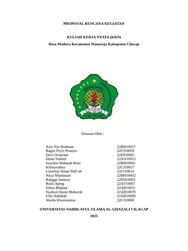 KKN 2025: Pemberdayaan Masjid di Cilacap | PDF