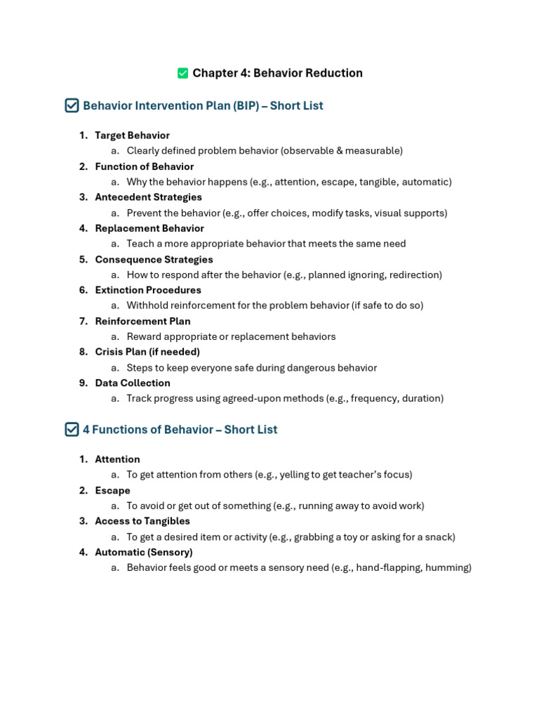 Chapter 4 Behavior Reduction | PDF | Reinforcement | Learning