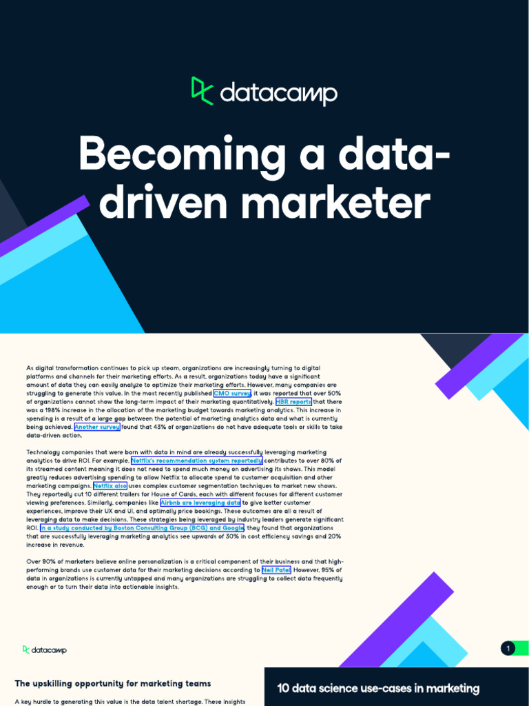 Becoming A Data Driven Marketer 1 F51dd7b45a | PDF | Analytics | Marketing