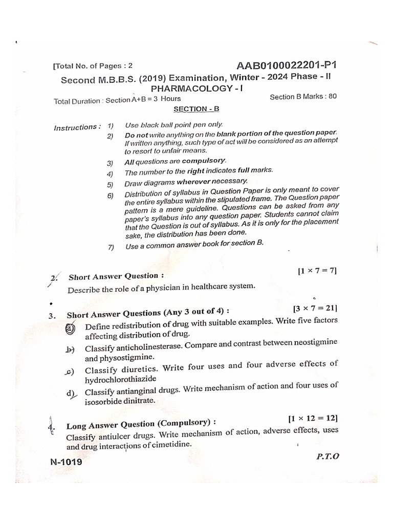 Second Year Mbbs 2024 | PDF