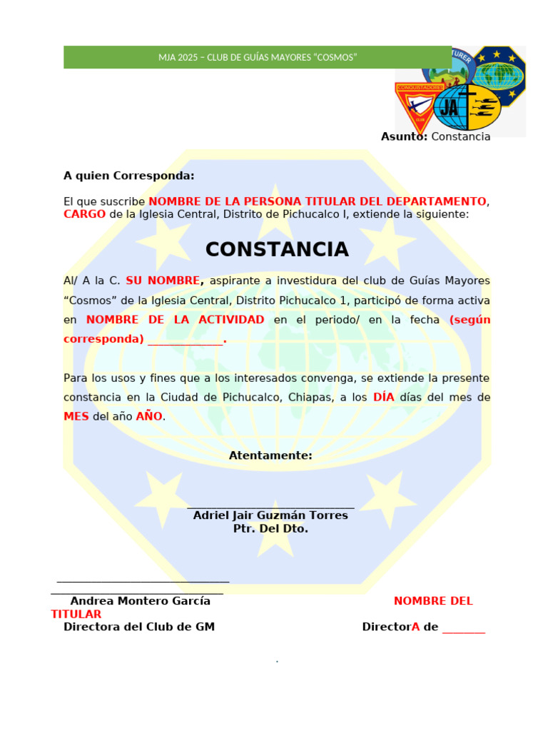 Formato Constancia | PDF