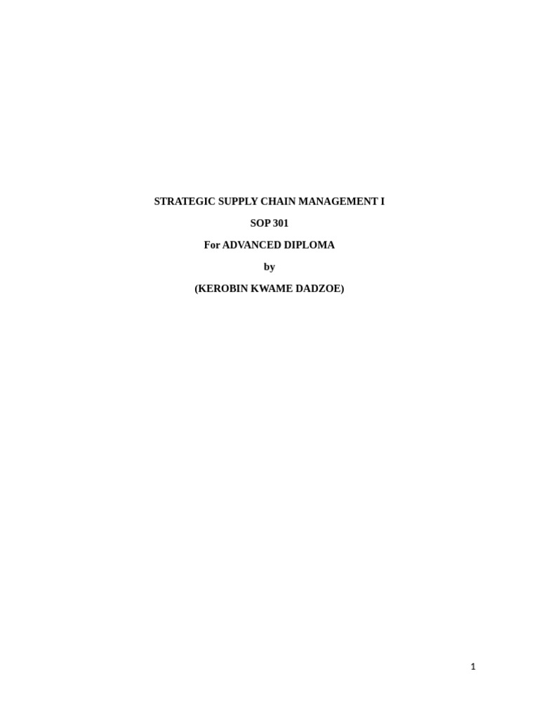Strategic Supply Chain Management Guide | PDF | Strategic Management ...