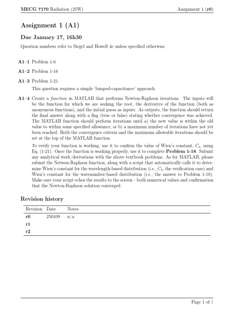 Assignment 1 (A1) : Due January 17, 16h30 | PDF
