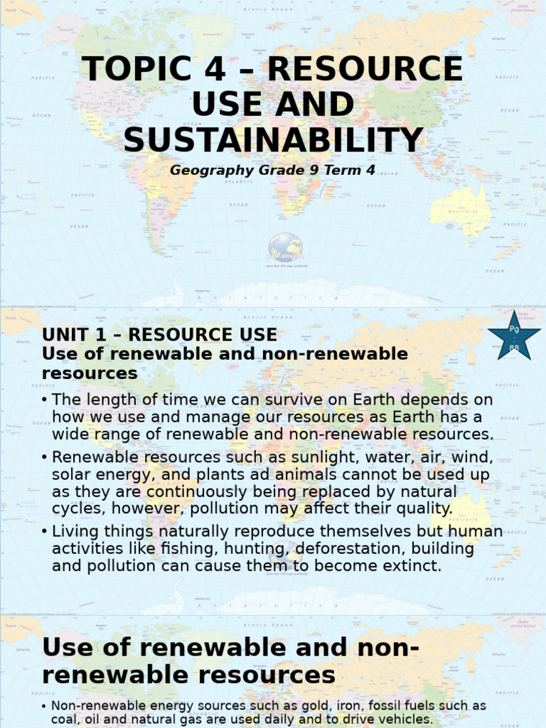 Term 4 - Resource Use and Sustainability | PDF | Agriculture | Overfishing