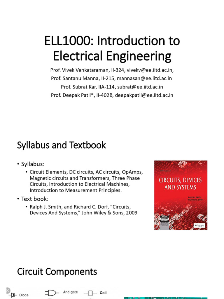 ELL1000: Intro to Electrical Engineering | PDF | Electrical Impedance ...