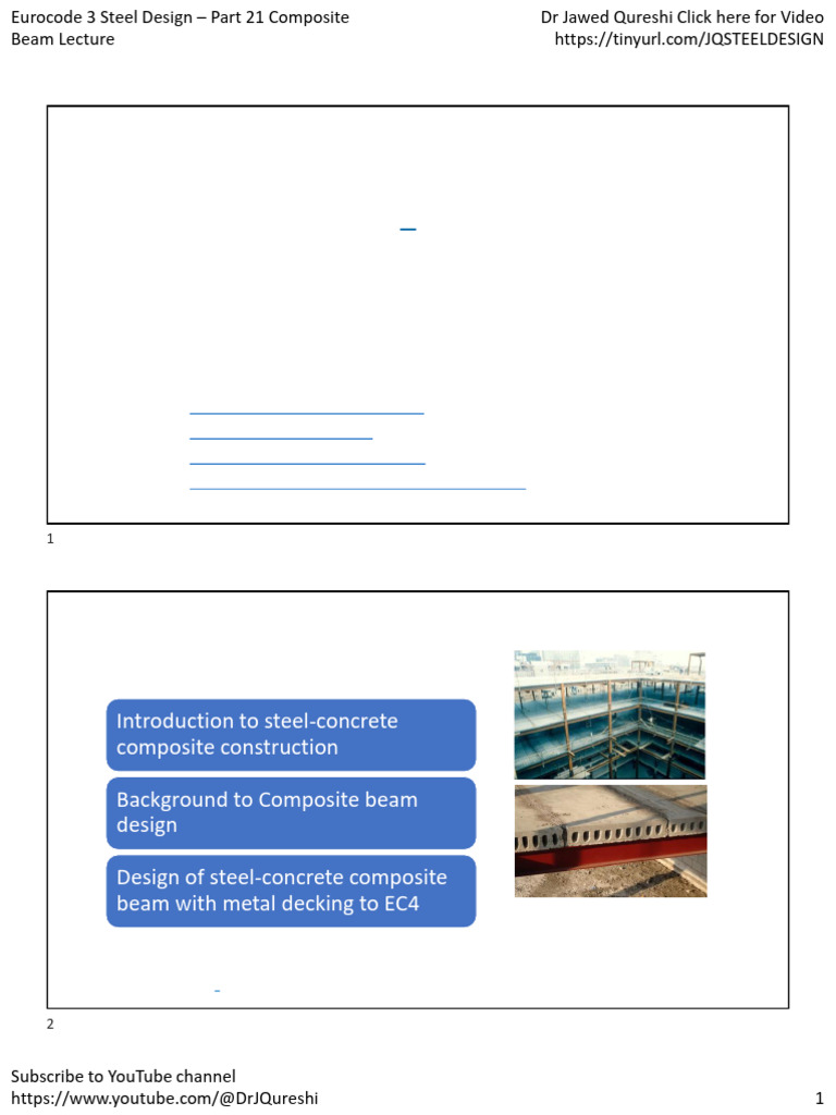 Eurocode 3 Composite Beam Design Guide | PDF | Bending | Beam (Structure)