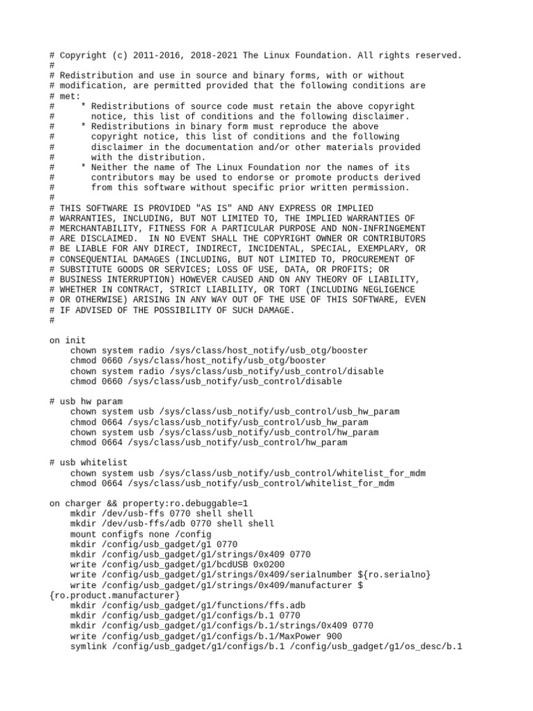 USB Gadget Configuration Script | PDF | Disclaimer | Legal Liability