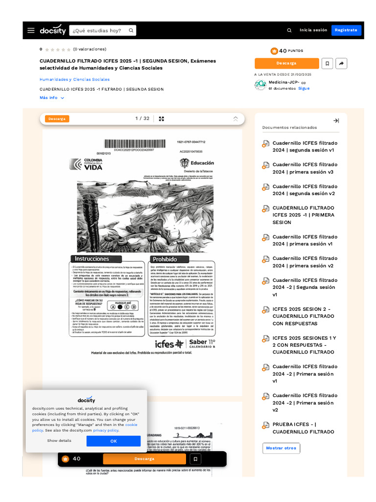 Cuadernillo Filtrado ICFES 2025 | PDF | Organizaciones educativas ...