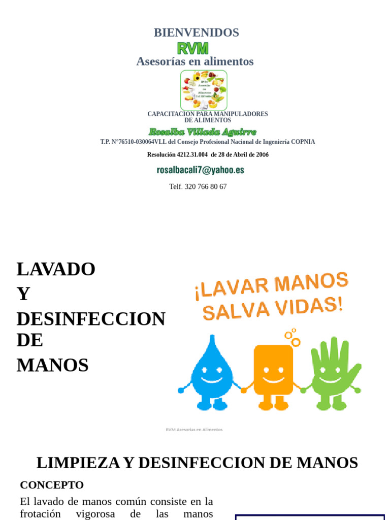 Limpieza y Desinfeccion de Manos | PDF | Lavado de manos | Higiene