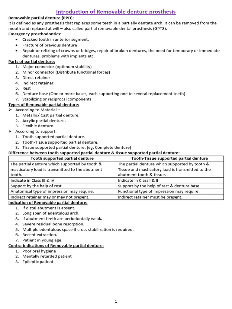 Steps in Removable Partial Denture Design | PDF | Dentures | Medical ...