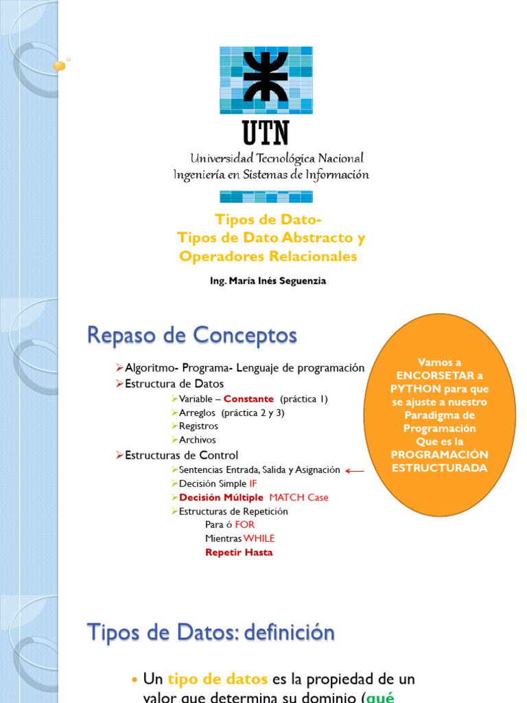 Tipos de Datos y Operadores en Python | PDF | Tipo de datos | Python ...