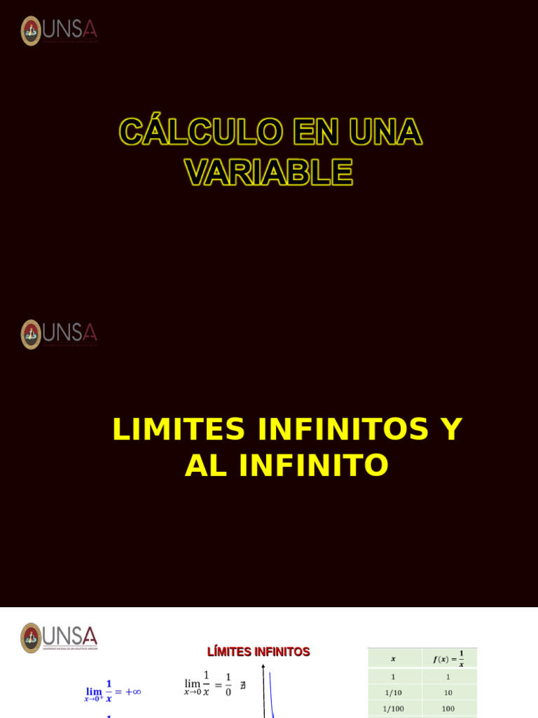 Limites Infinitos y Al Infinito | PDF | Asíntota | Análisis matemático