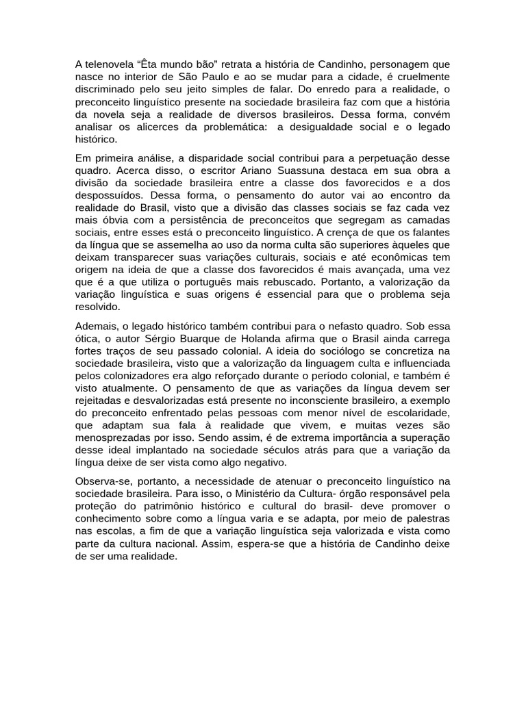 Preconceito Linguístico no Brasil: Análise | PDF | Preconceitos | Brasil